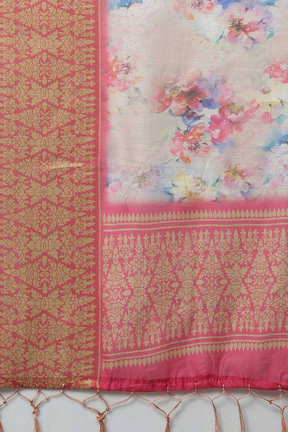 Alisha Mauve Floral Soft Silk One Minute Saree