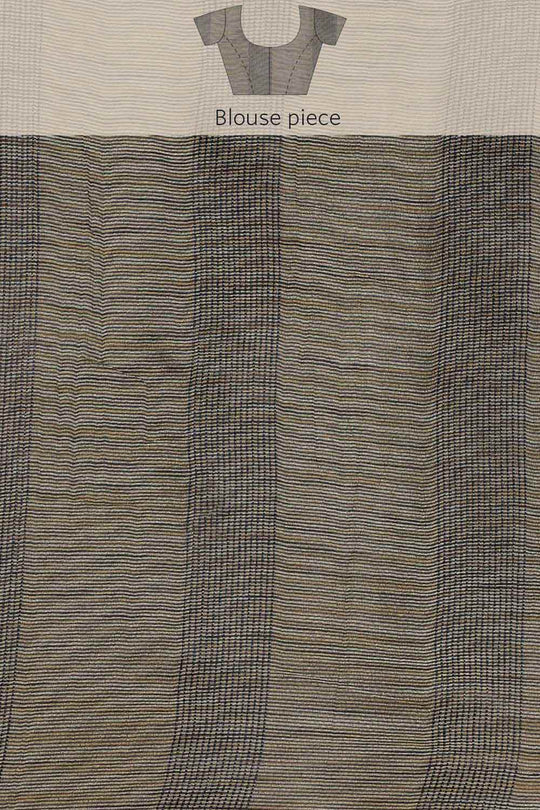 Buy Navy Blue Woven Art Silk One Minute Saree Online - Zoom Out