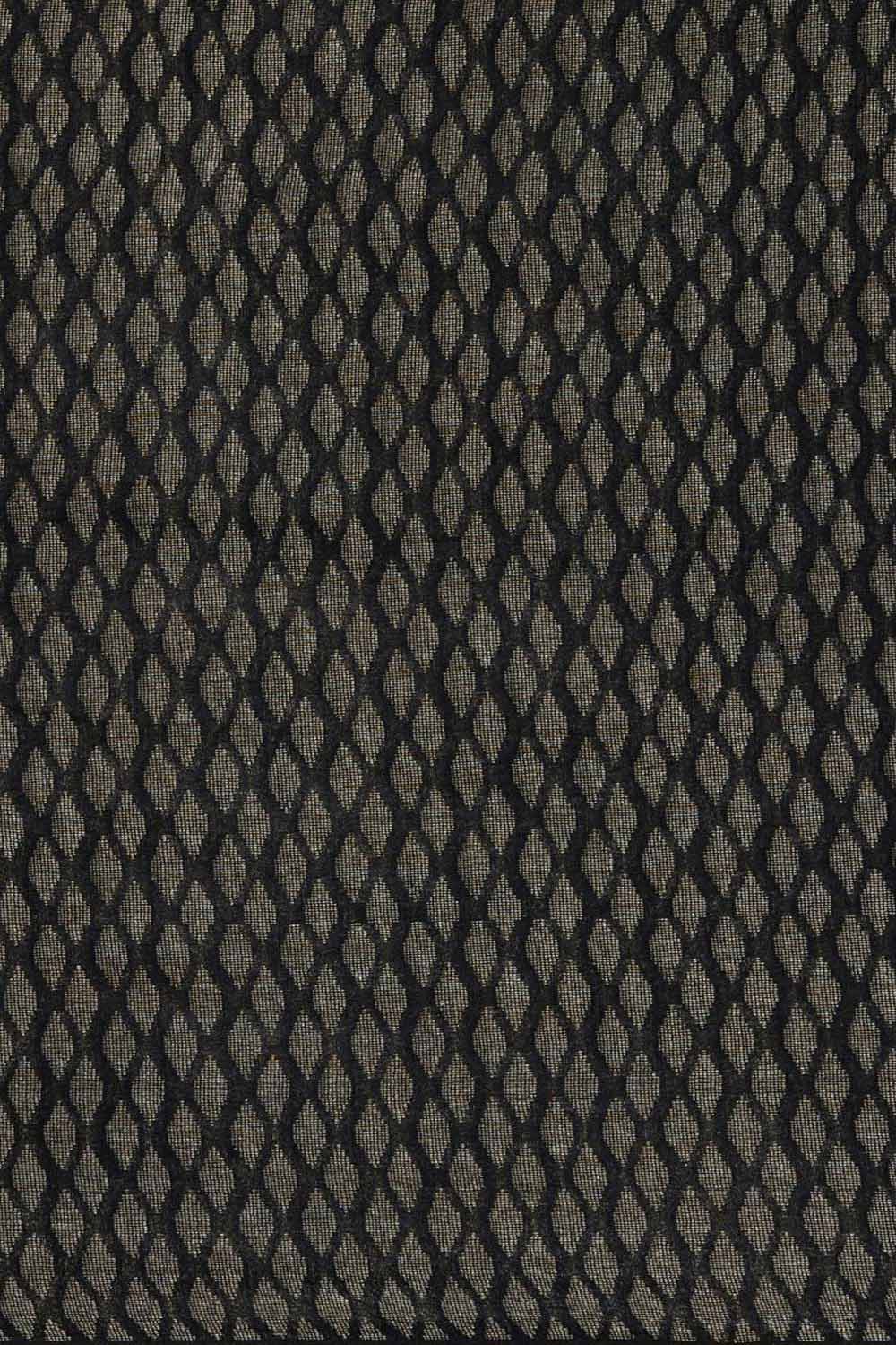 Buy Navy Blue Zari Woven Silk Blend One Minute Saree Online - Front