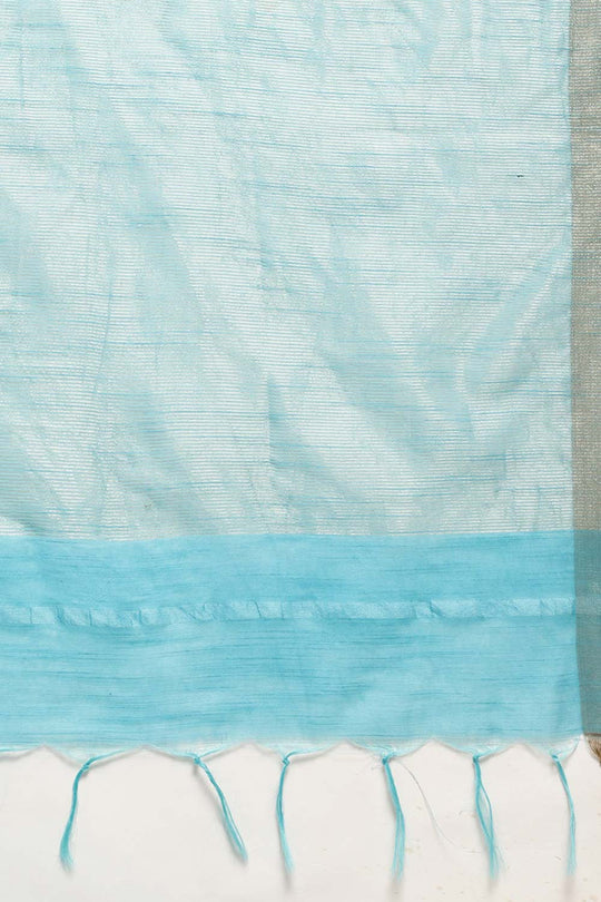 Brielle Blue Silk Blend Bandhani One Minute Saree