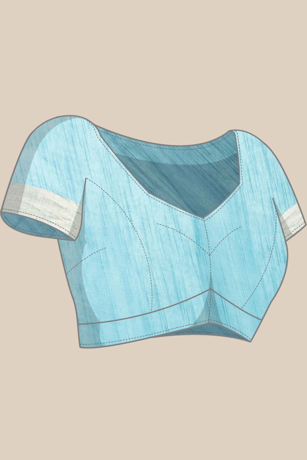 Brielle Blue Silk Blend Bandhani One Minute Saree