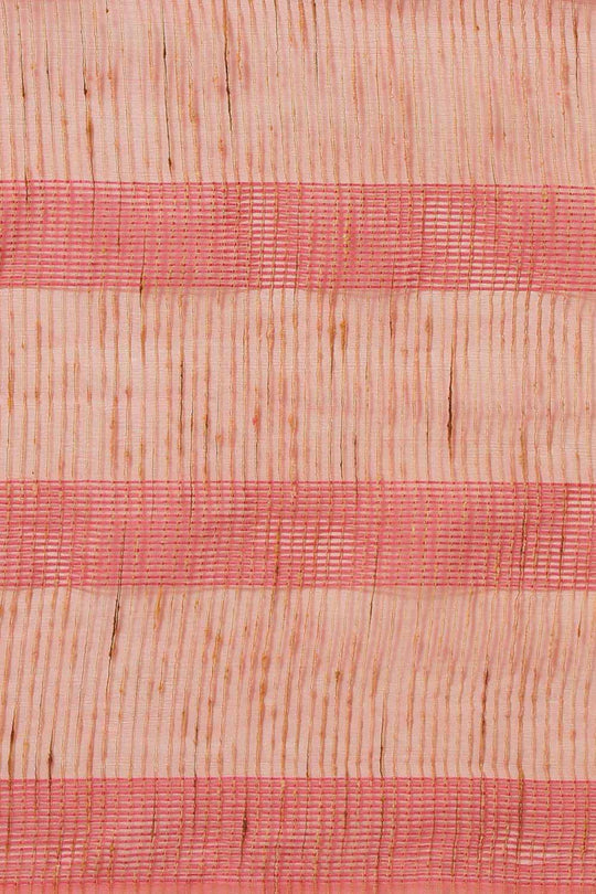 Buy Peach Woven Art Silk One Minute Saree Online - Front