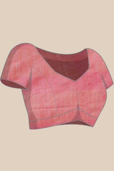 Buy Pink Woven Art Silk One Minute Saree Online - Zoom In