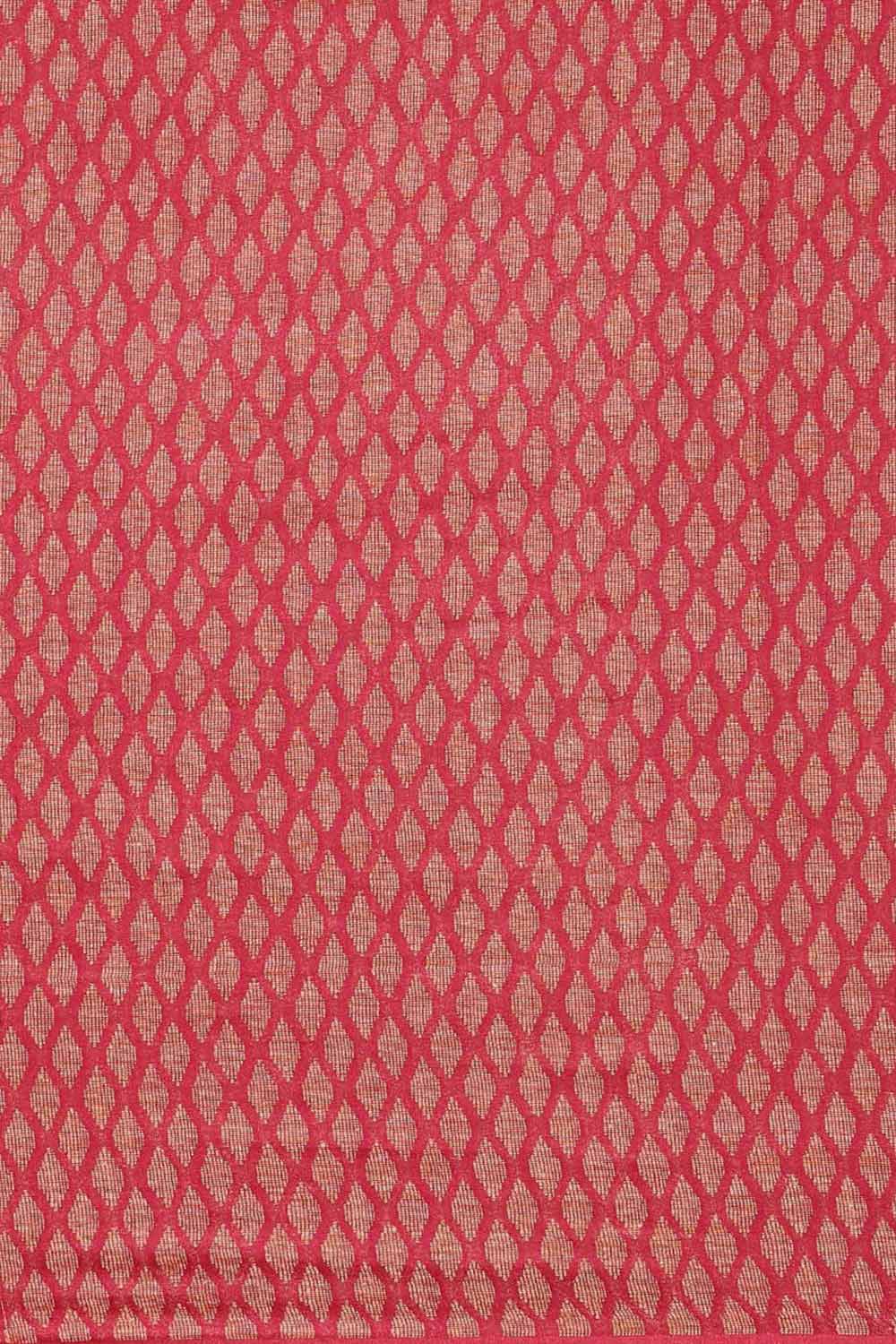 Jeera Pink Silk Blend Woven One Minute Saree