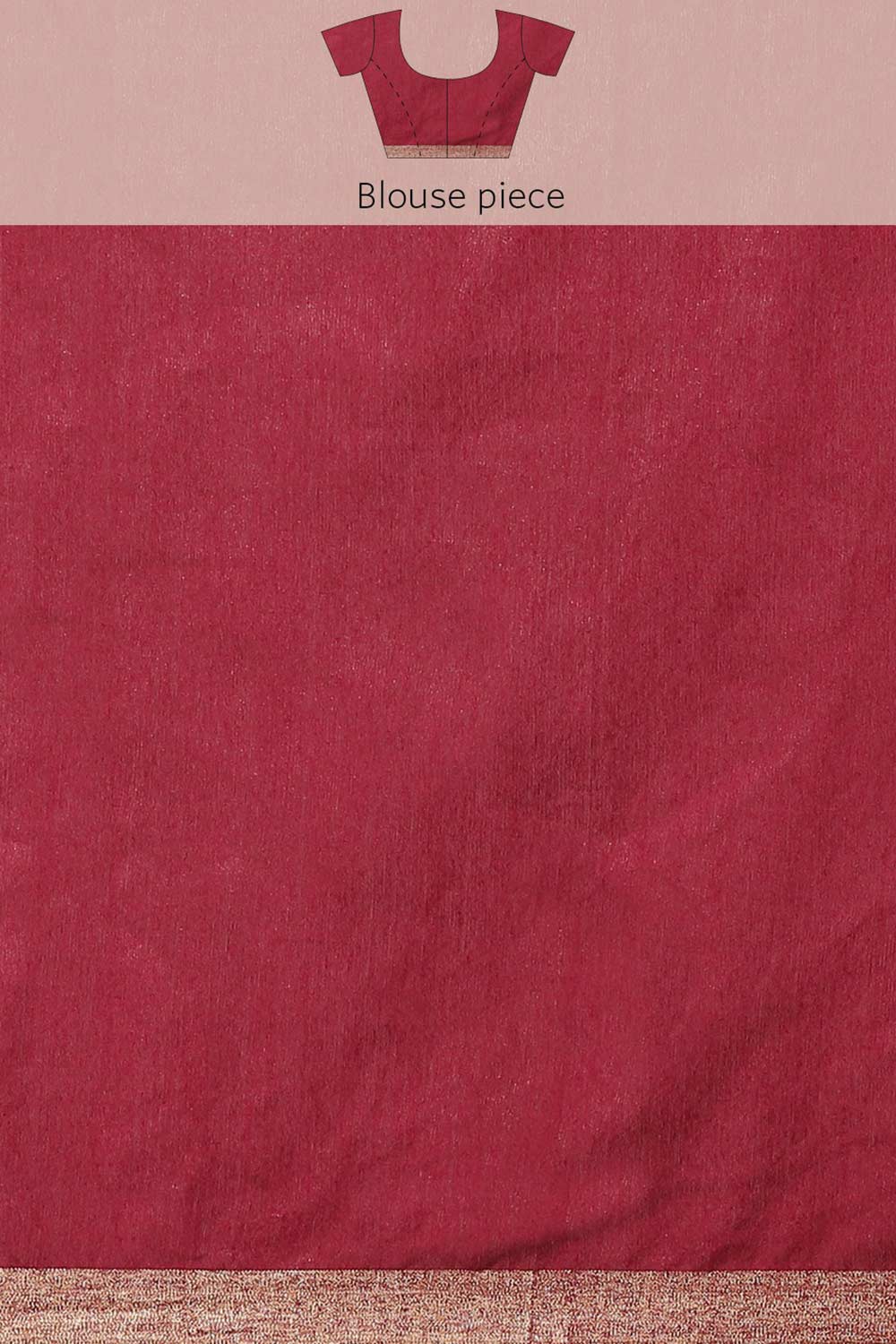 Buy Maroon Zari Woven Blended Silk One Minute Saree Online - Zoom Out