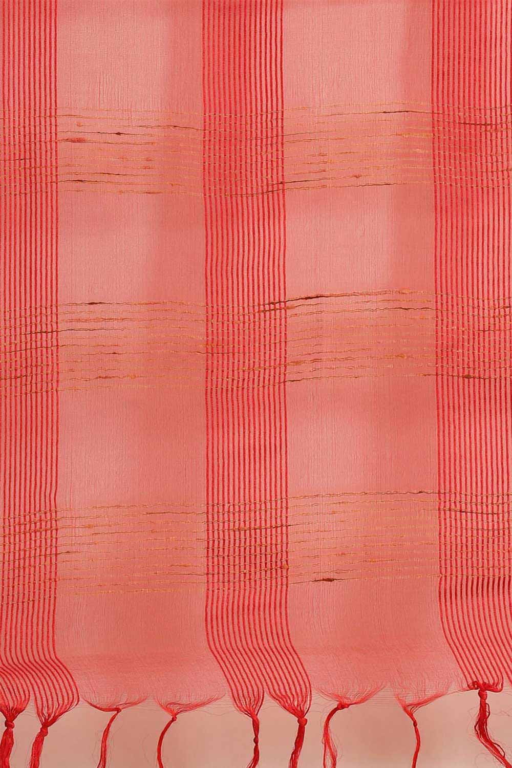 Buy Red Woven Art Silk One Minute Saree Online - Side