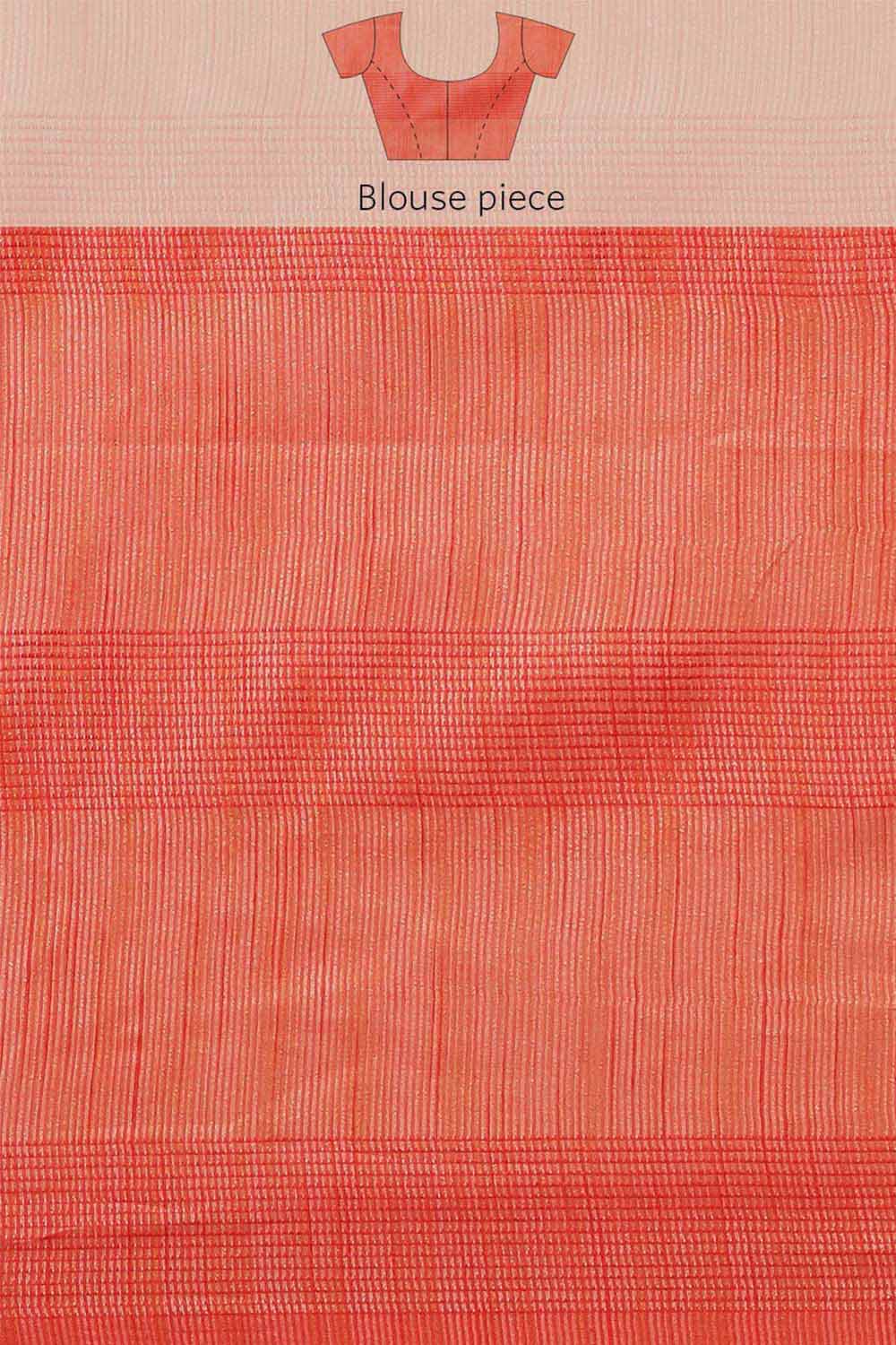 Buy Red Woven Art Silk One Minute Saree Online - Zoom Out