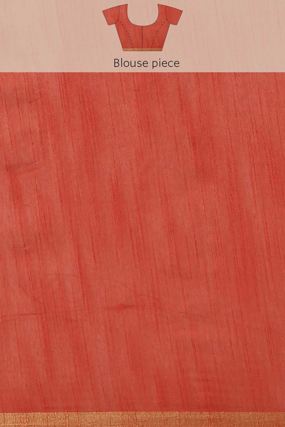 Buy Red Zari Woven Blended Silk One Minute Saree Online - Zoom Out