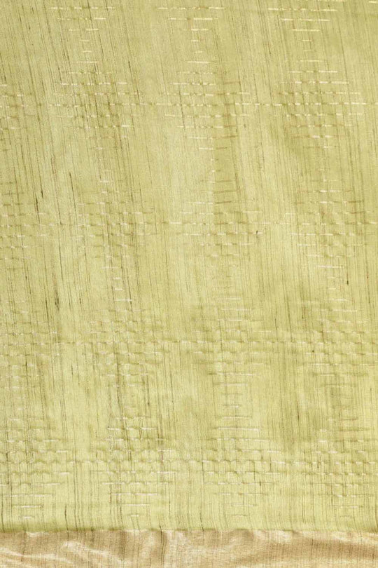 Jenny Green Silk Blend Stripe One Minute Saree