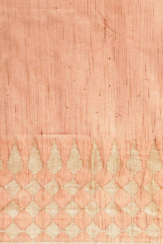 Ana Orange Silk Blend Woven One Minute Saree