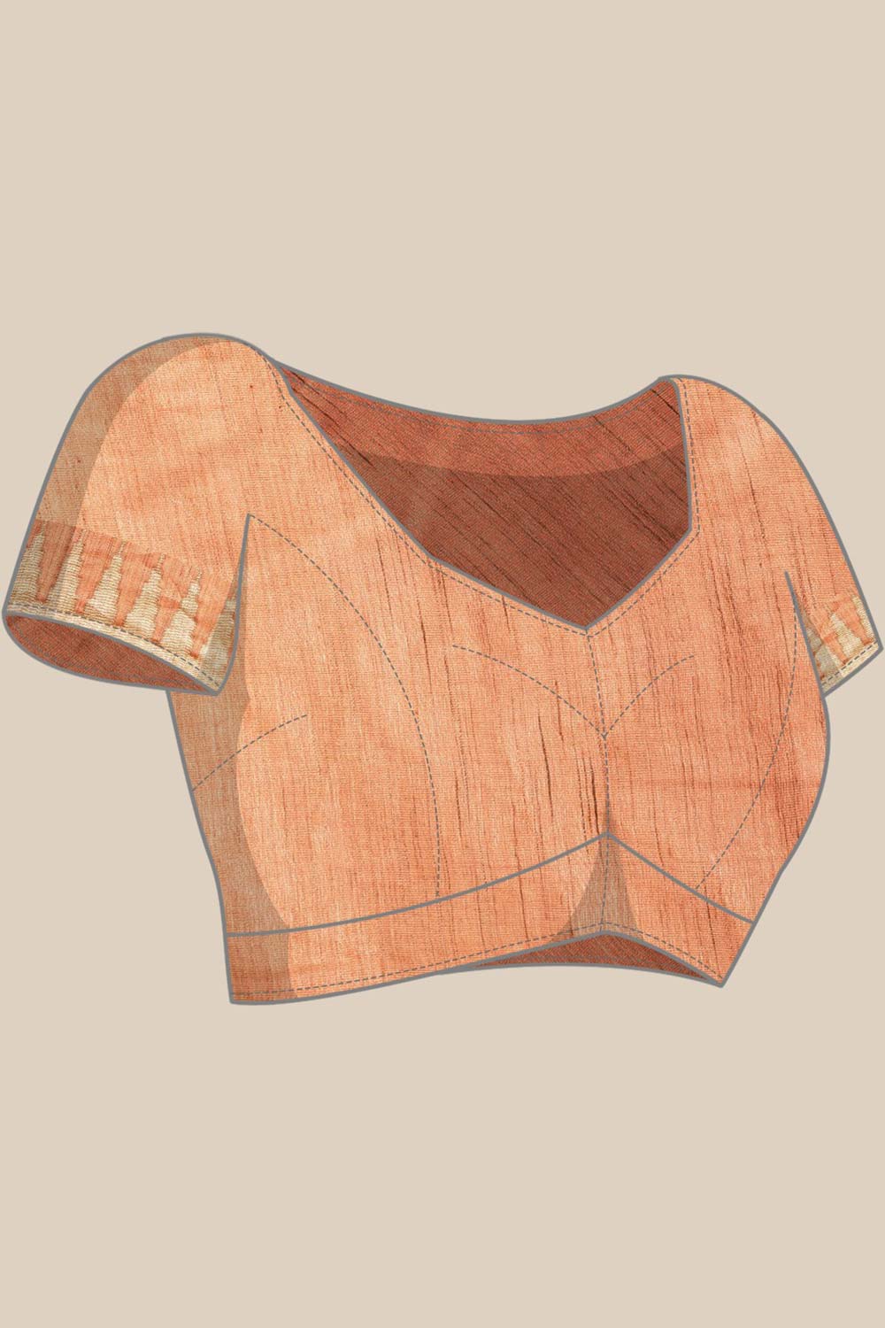 Ana Orange Silk Blend Woven One Minute Saree