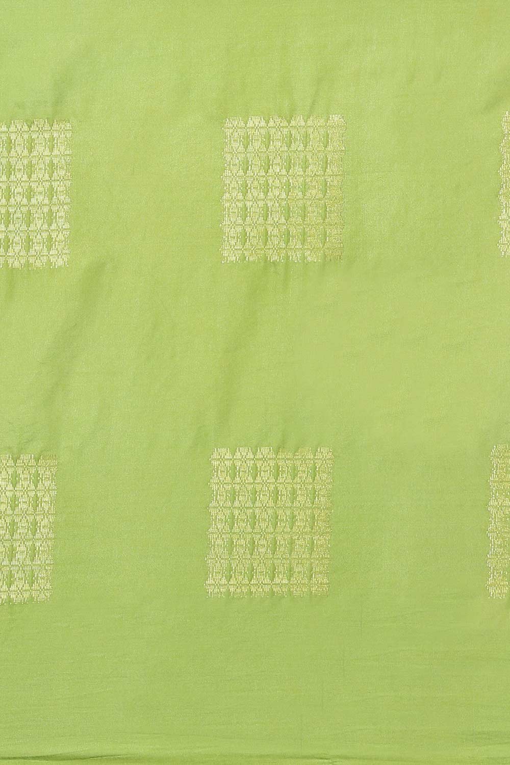 Buy Light Green Zari Woven Blended Silk One Minute Saree Online - Front