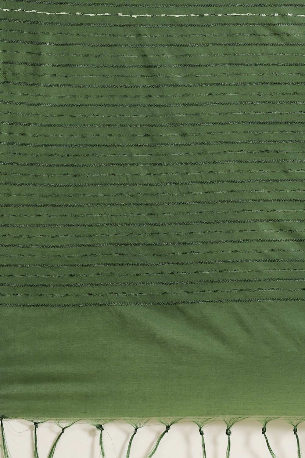 Buy Green Zari Woven Blended Silk One Minute Saree Online - Side