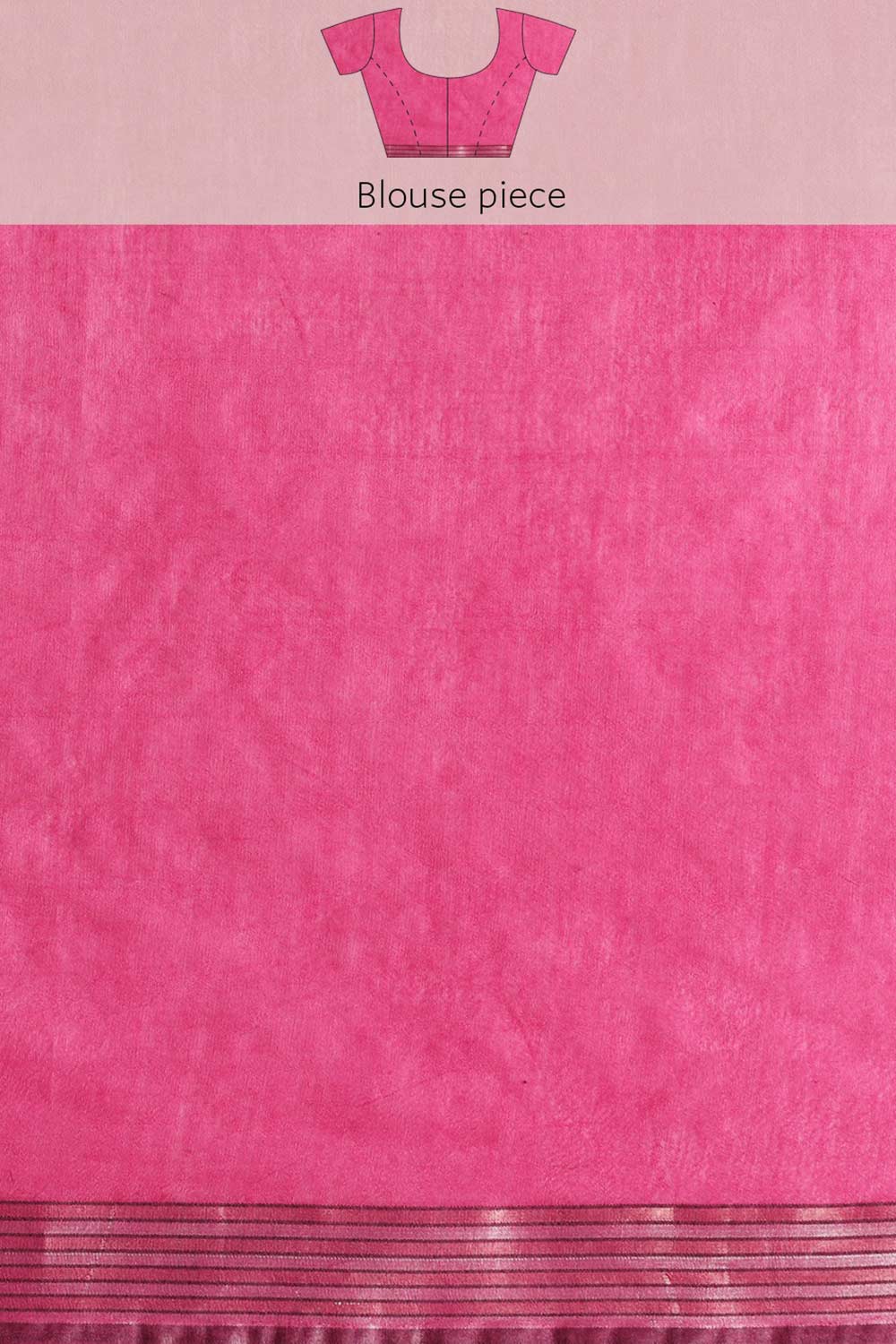 Buy Pink Zari Woven Blended Silk One Minute Saree Online - Zoom Out