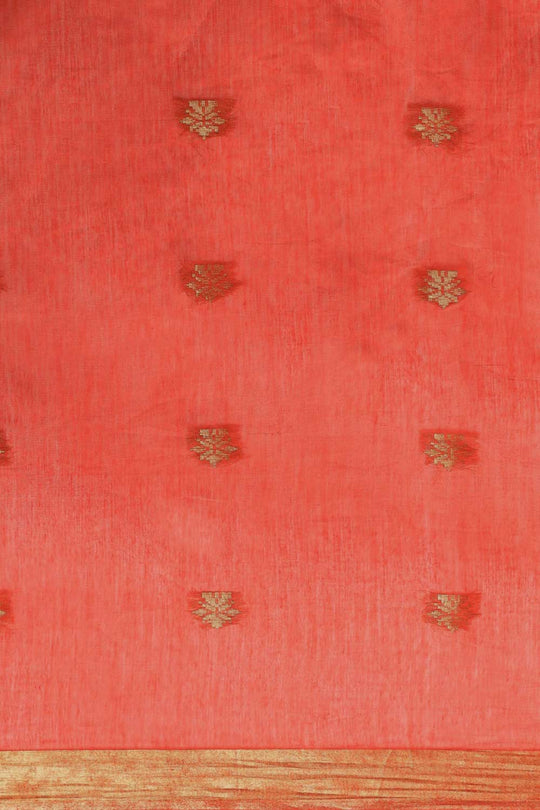 Buy Red Zari Woven MODAL SILK One Minute Saree Online - Front