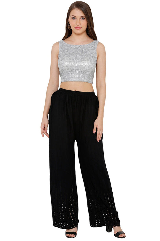 Shop Sequin Blouse in Grey