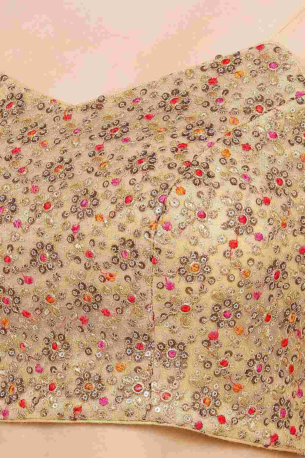 Buy Embroidered Blouse in Beige