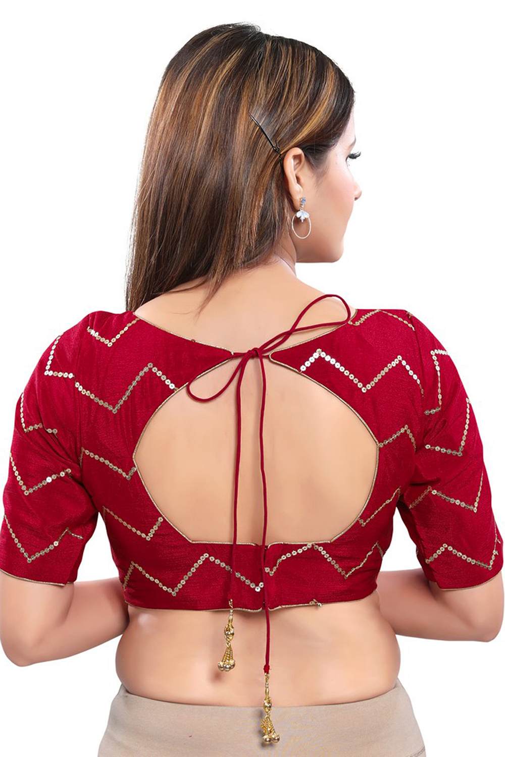 Shop Art Silk Sequin Blouse Online