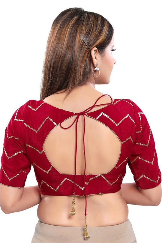 Shop Art Silk Sequin Blouse Online