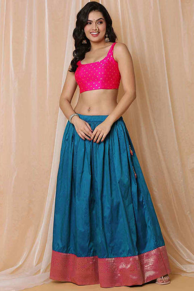 Buy Pink Mulbury Silk Readymade Saree Blouse Online - One Minute Sareee