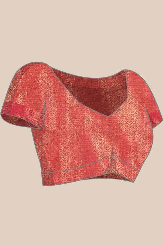 Buy Beige Tusser Art Silk Floral Printed Banarasi Saree Online - Side1 