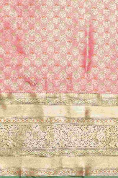 Buy Pink Art Silk floral woven Saree Online - Zoom In 