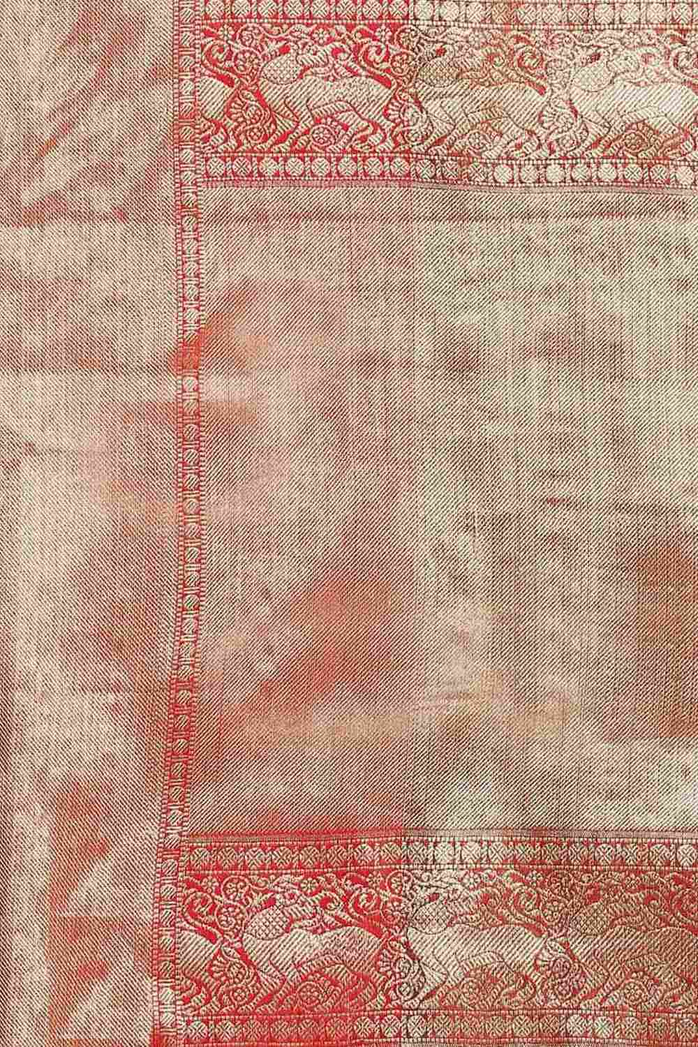 Buy Black Art Silk Animal Printed Banarasi Saree Online - Side1 