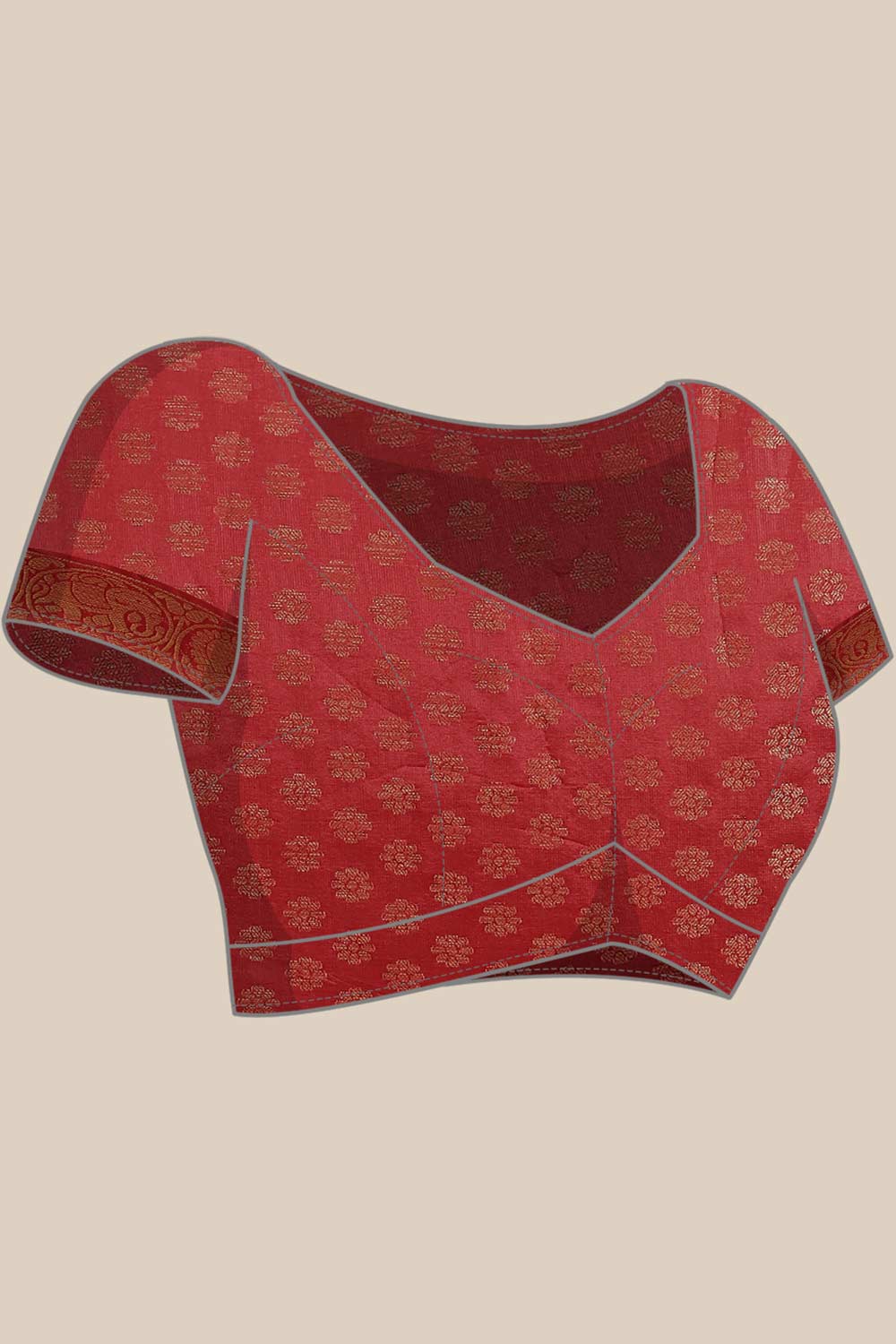 Buy Green Soft Art Silk Floral Printed Banarasi Saree Online - Side 