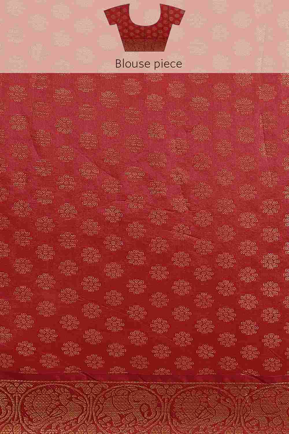 Buy Green Soft Art Silk Floral Printed Banarasi Saree Online - Side1 