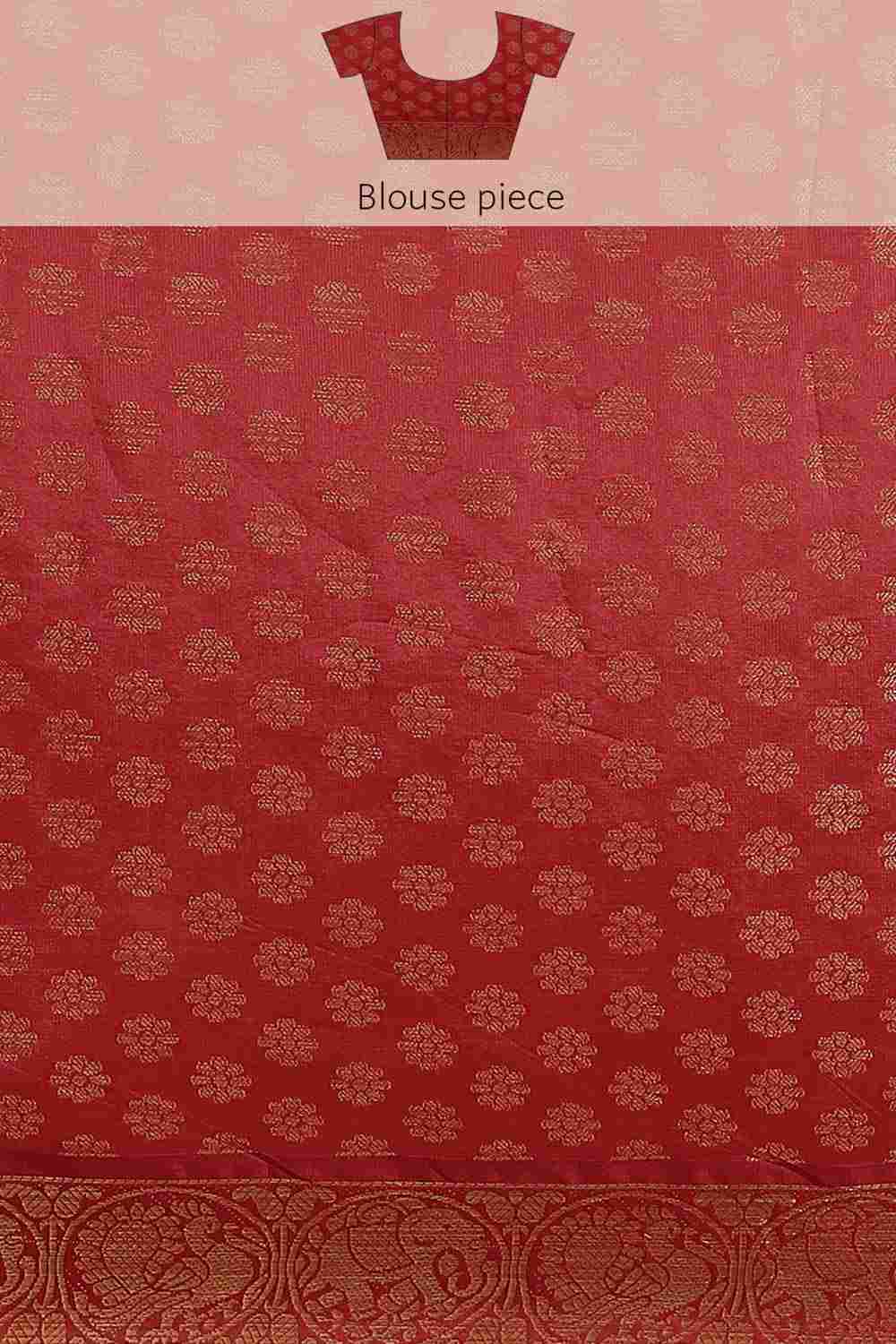 Buy Green Soft Art Silk Floral Printed Banarasi Saree Online - Side1 