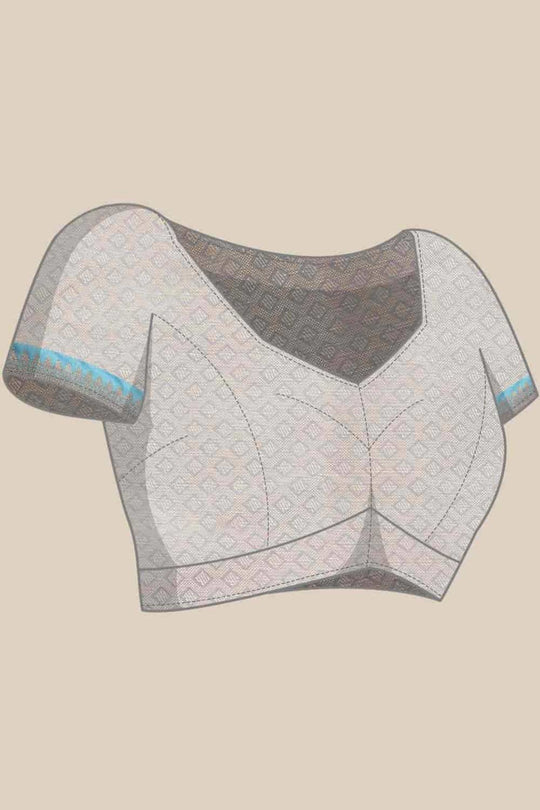 Buy Peach Art Silk Ikat Ikkat Saree Online - Back 