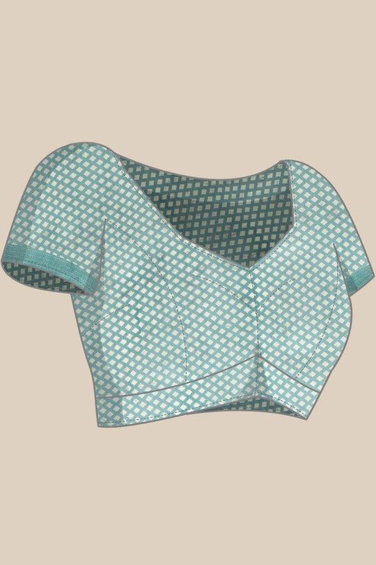 Buy Navy Blue Poly Cotton Bandhani Printed Saree Online - Zoom Out 