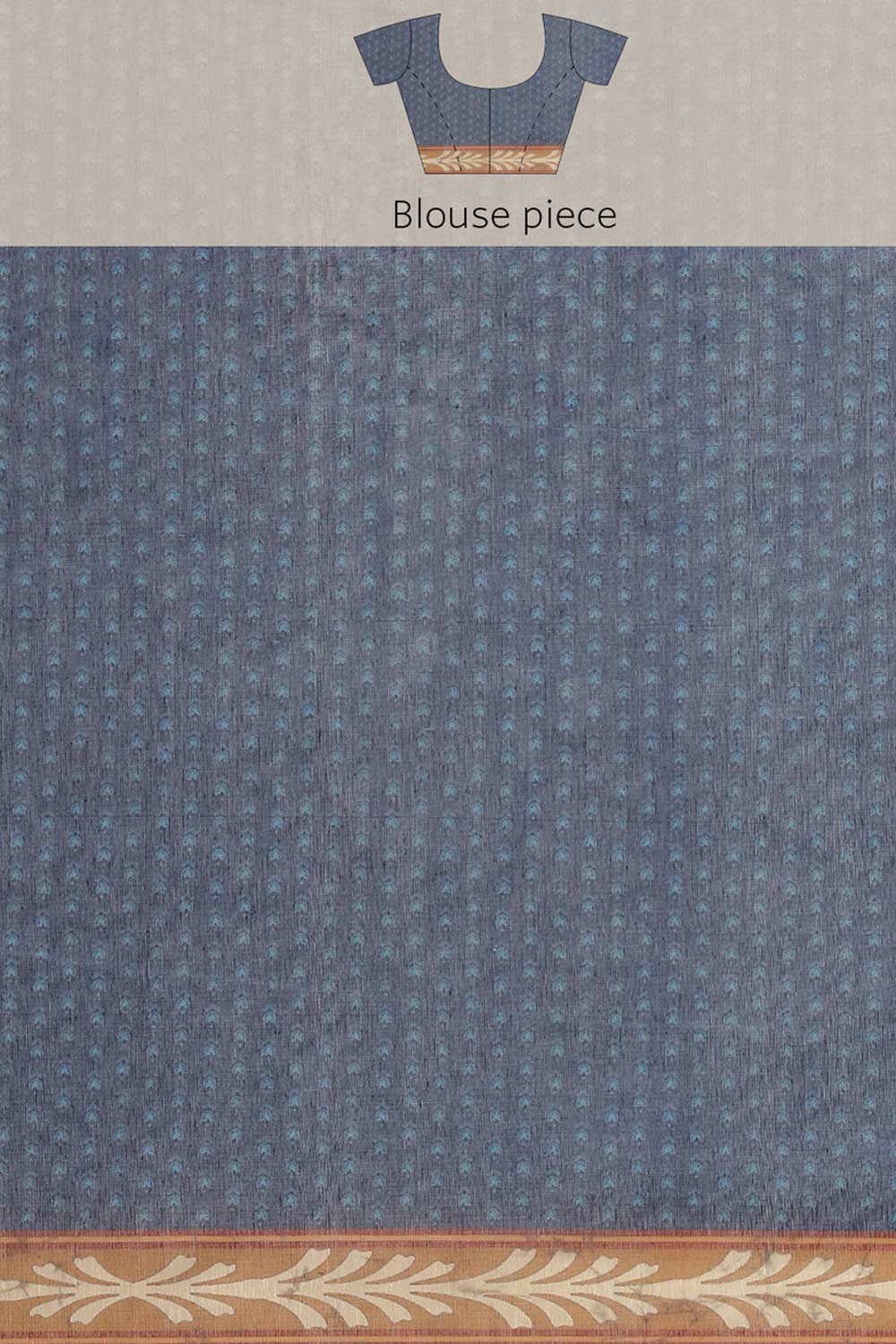 Buy Multicolor Cotton Block Printed Saree Online - Side1 