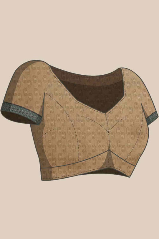 Buy White Cotton Block Printed Saree Online - Side 