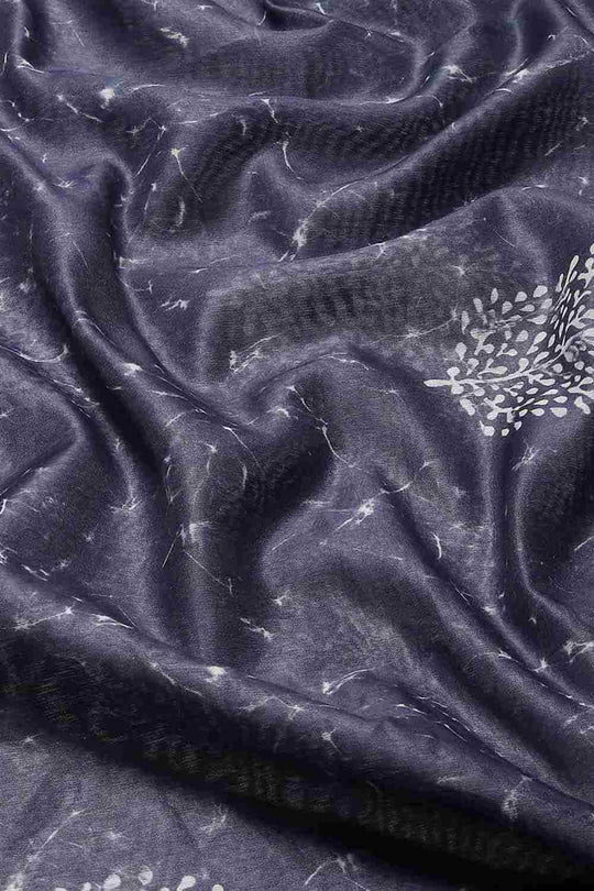 Buy Black Cotton Block Printed Saree Online - Zoom Out 