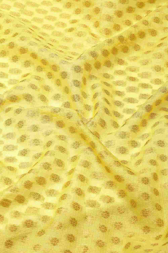 Buy Yellow Soft Art Silk Floral Printed Banarasi Saree Online - Side 