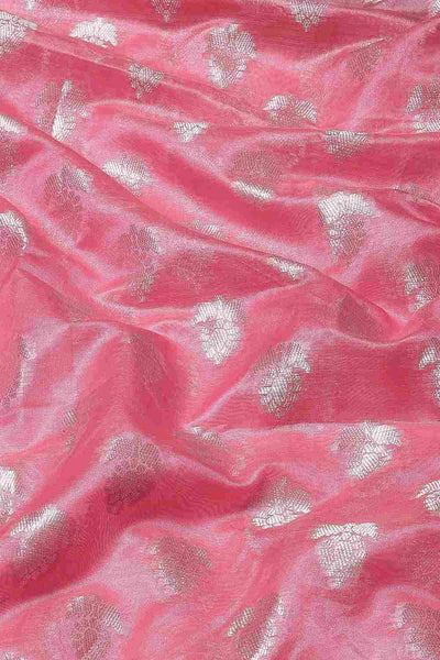 Buy Light Pink Art Silk Ethnic Motifs Banarasi Saree Online - Zoom Out 