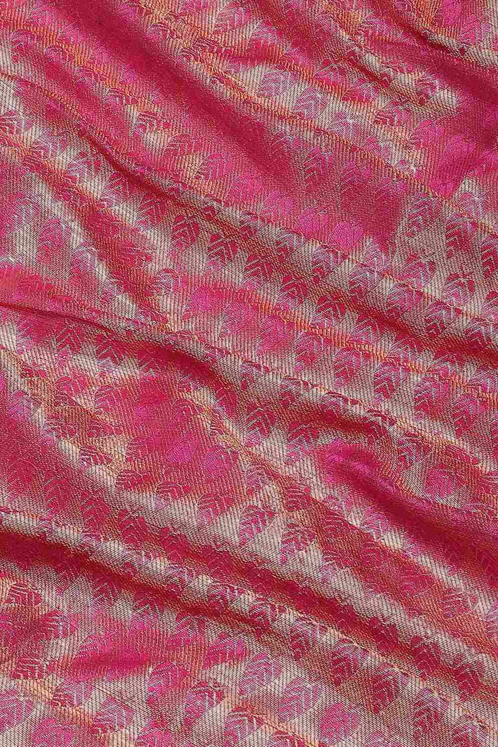 Buy Pink Art Silk Ethnic Motifs Banarasi Saree Online - Zoom Out 