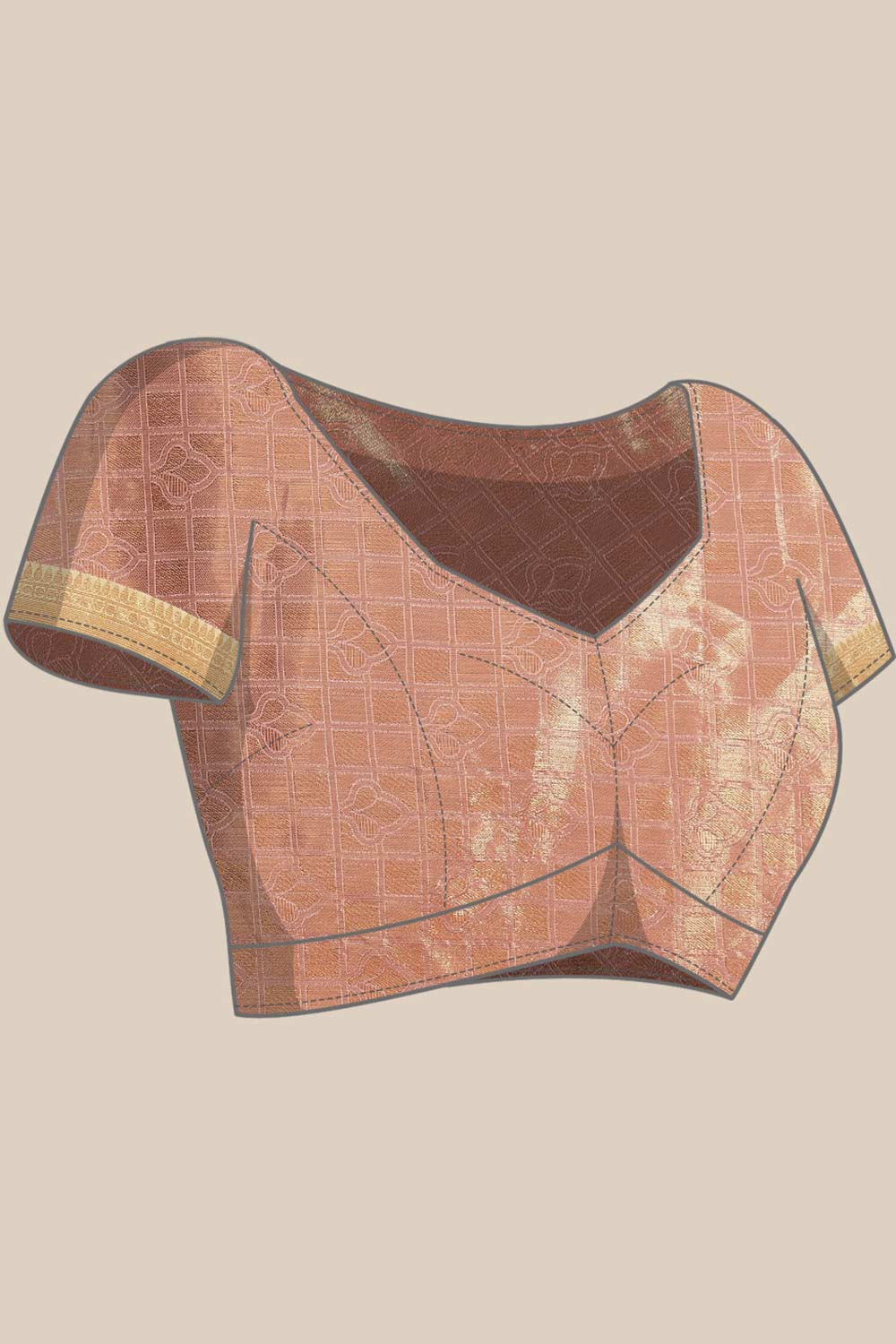 Buy Pink Art Silk Ethnic Motifs Banarasi Saree Online - Side 