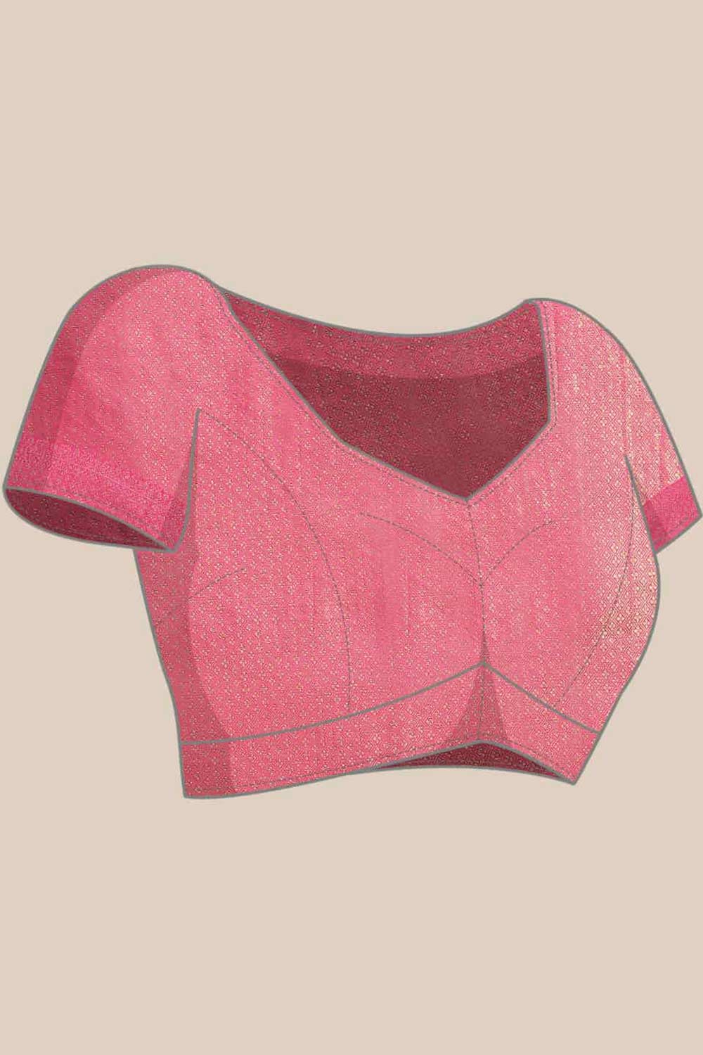 Buy Parrot Green Art Silk floral brocade Saree Online - Side1 