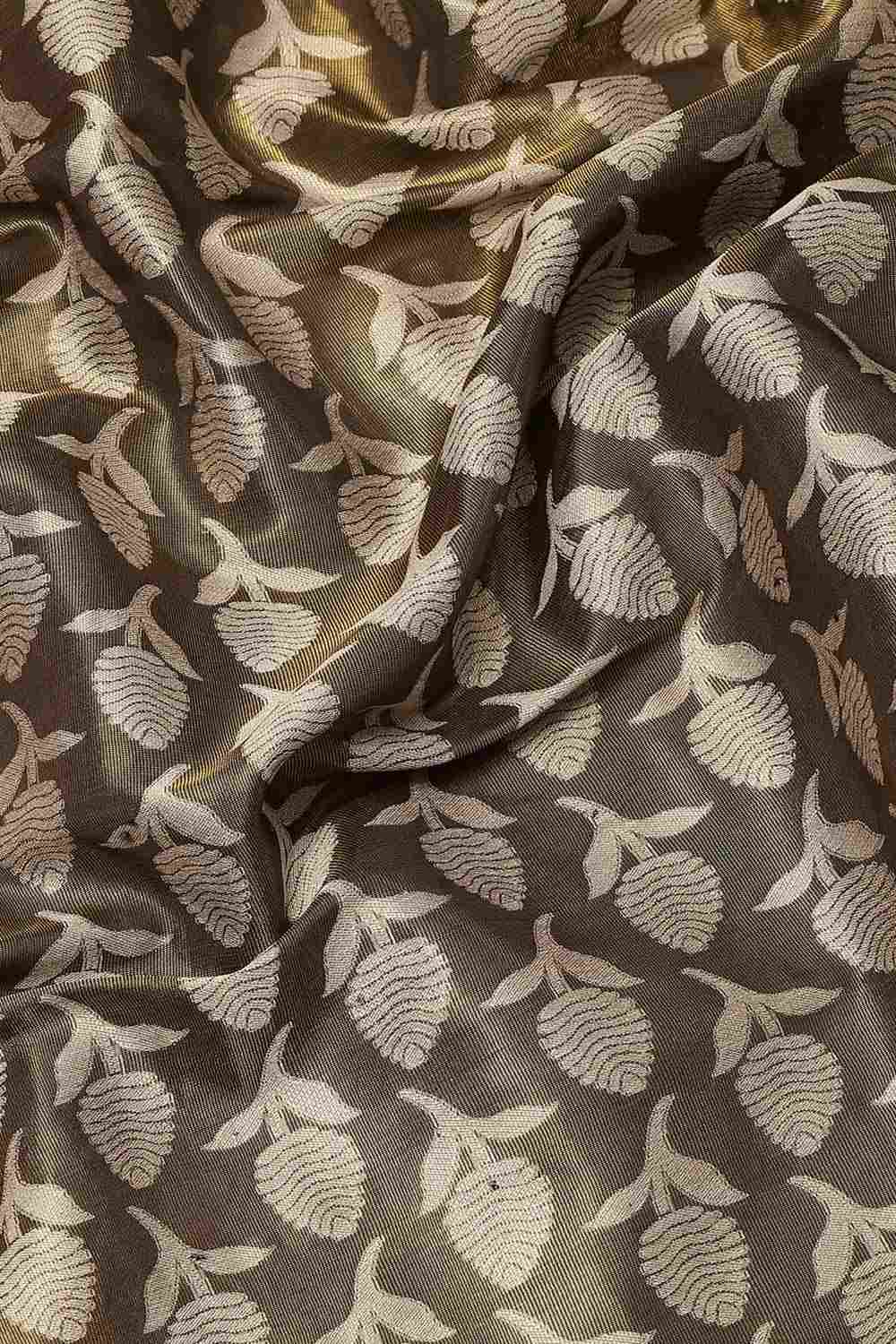 Buy Blue Soft Art Silk Floral Printed Banarasi Saree Online - Zoom Out 