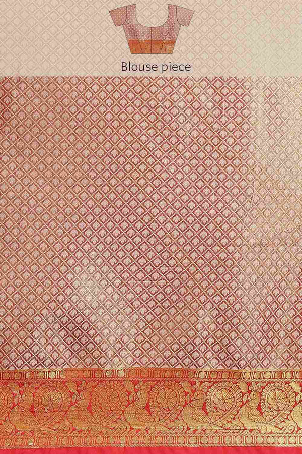 Buy Blue Soft Art Silk Floral Printed Banarasi Saree Online - Side1 