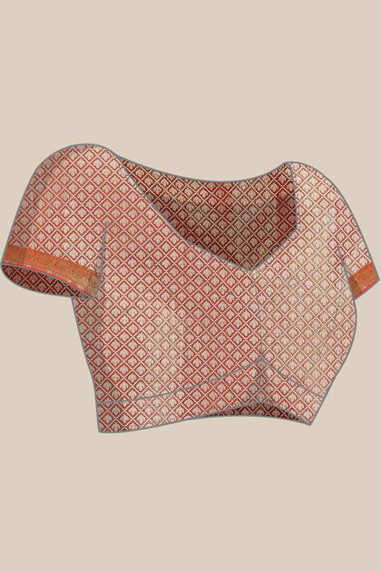 Buy Purple Soft Art Silk Floral Printed Banarasi Saree Online - Side 