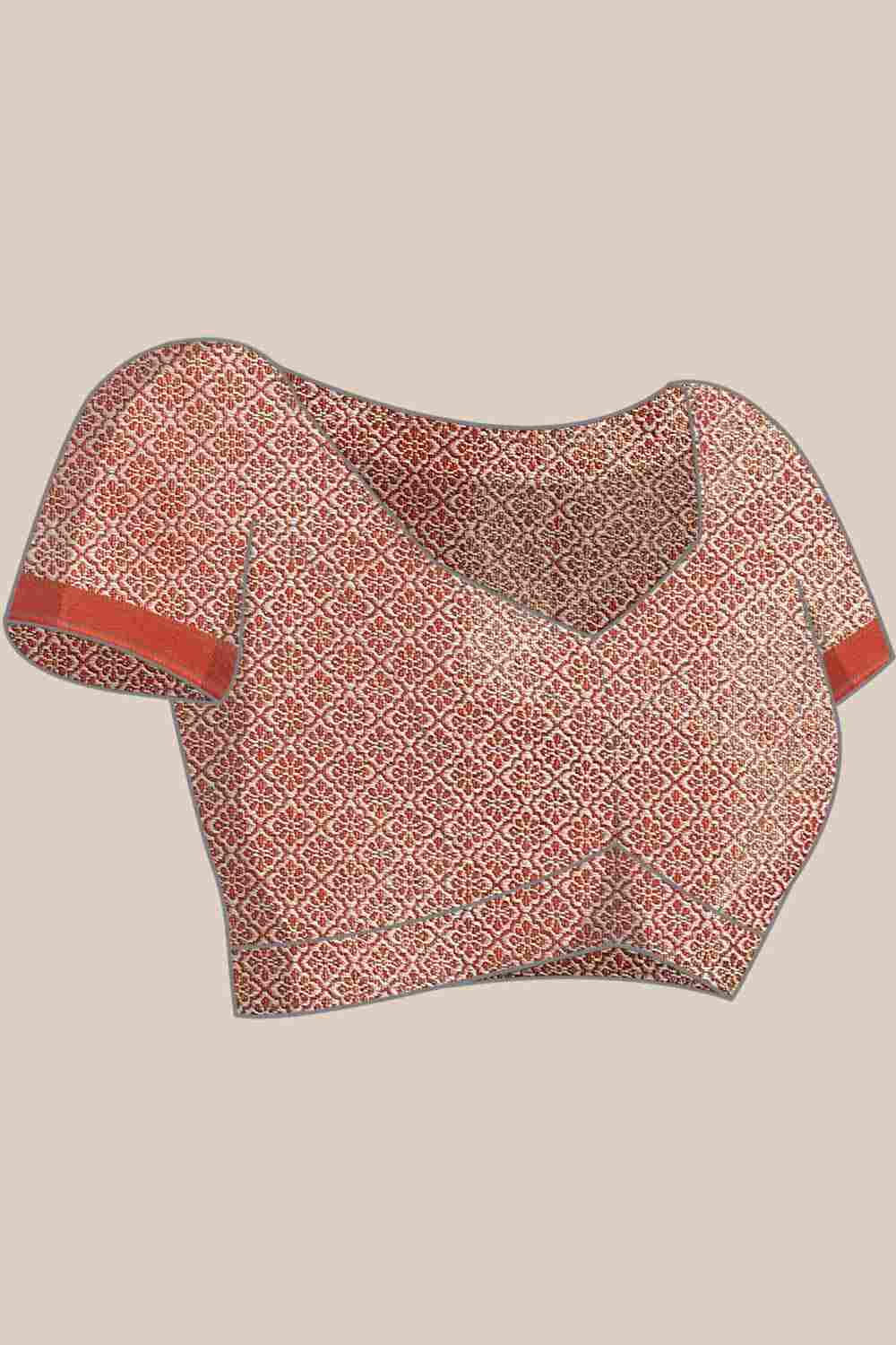 Buy mahendi Soft Art Silk Floral Printed Banarasi Saree Online - Side1 