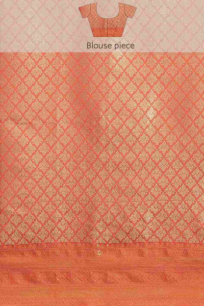 Buy Teal Art Silk brocade Saree Online - Side1 