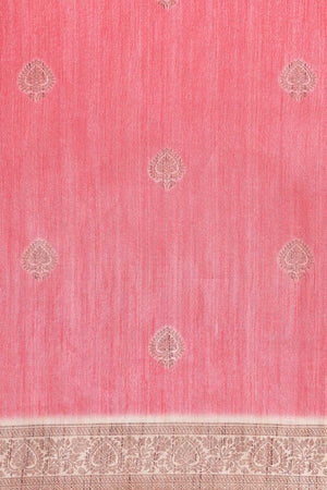 Betsy Silk Blend Pink Printed One Minute Saree