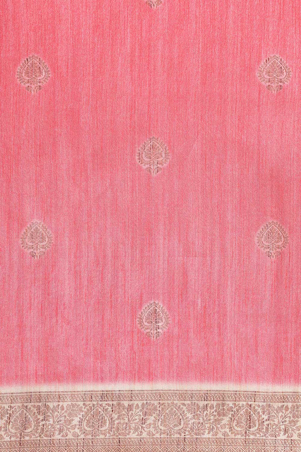 Betsy Silk Blend Pink Printed One Minute Saree