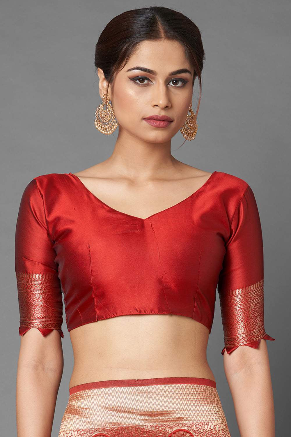 Shop Traditional Red Saree Online